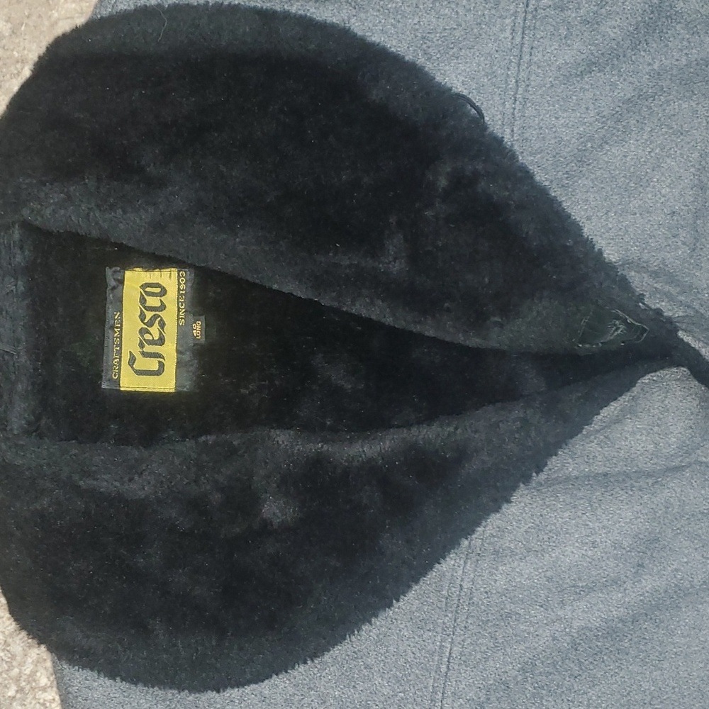 Vintage 1960's Cresco Craftsman Gray Wool Black F… - image 2